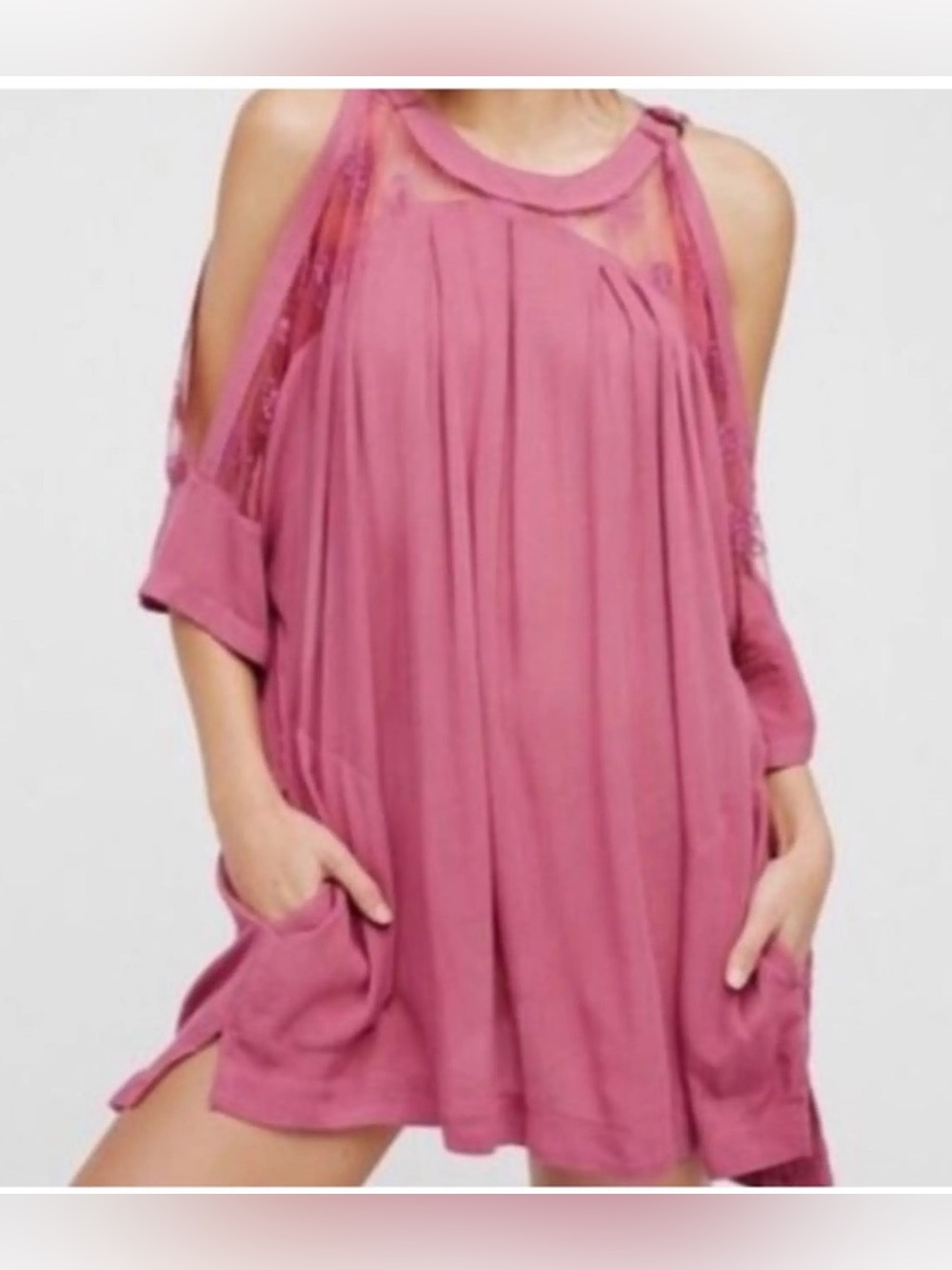 Free People Boho Tunic Mini Dress